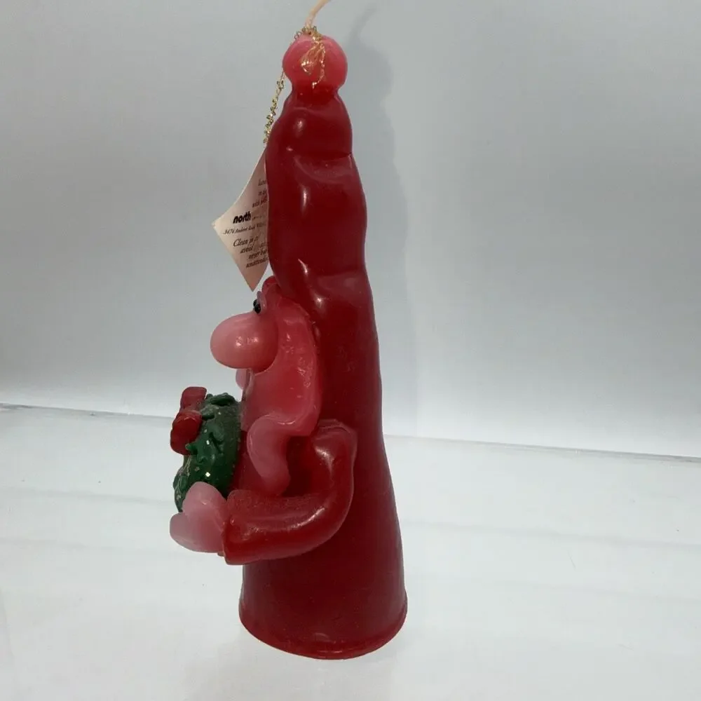 Vintage Santa Candle By Northern Lights Handmade Santa Wreath